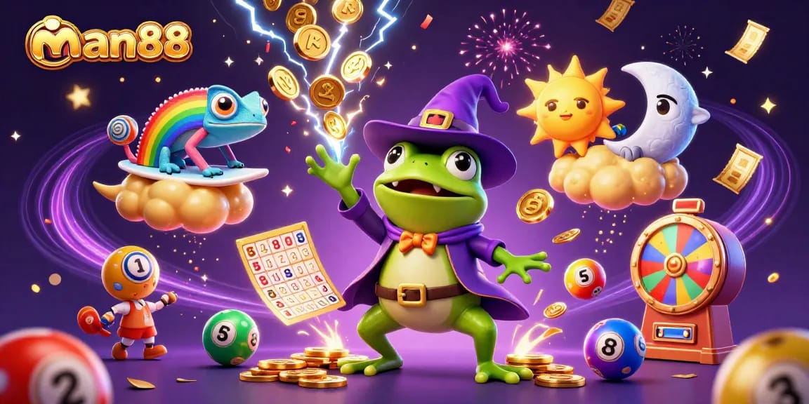 Experience the thrill of gaming with man88 as excitement bursts around a magical casino scene.