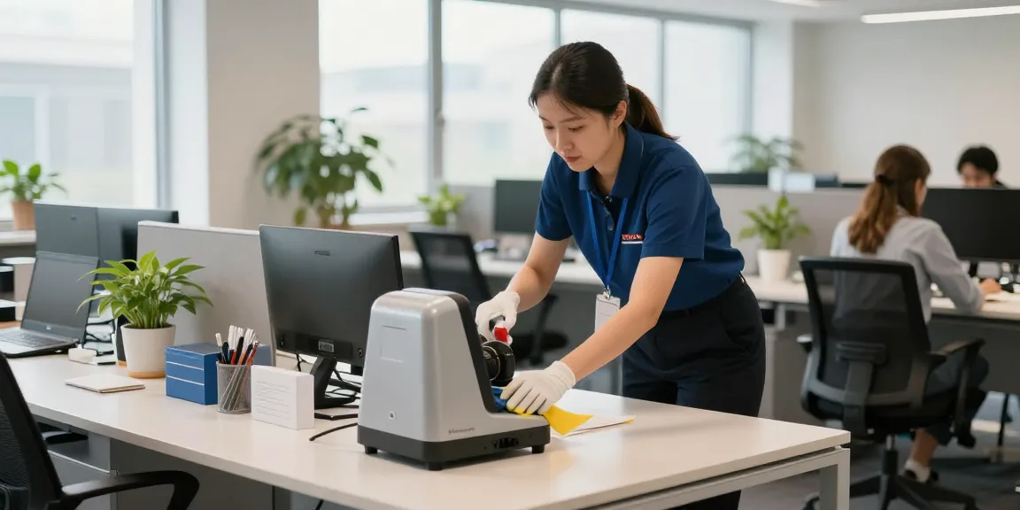 Professionelle Reinigung des Büro-Umfelds, die den Unterhaltsreinigung Solothurn-Service präsentiert und Sauberkeit sowie Produktivität gewährleistet.