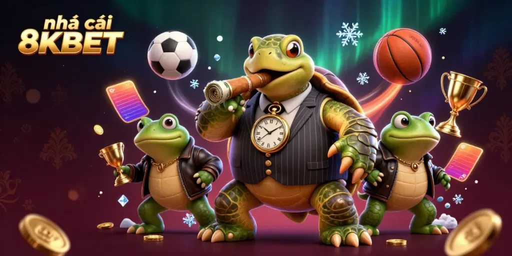 Join the fun at nhà cái 8KBET with unique cartoon characters and dynamic sports elements!