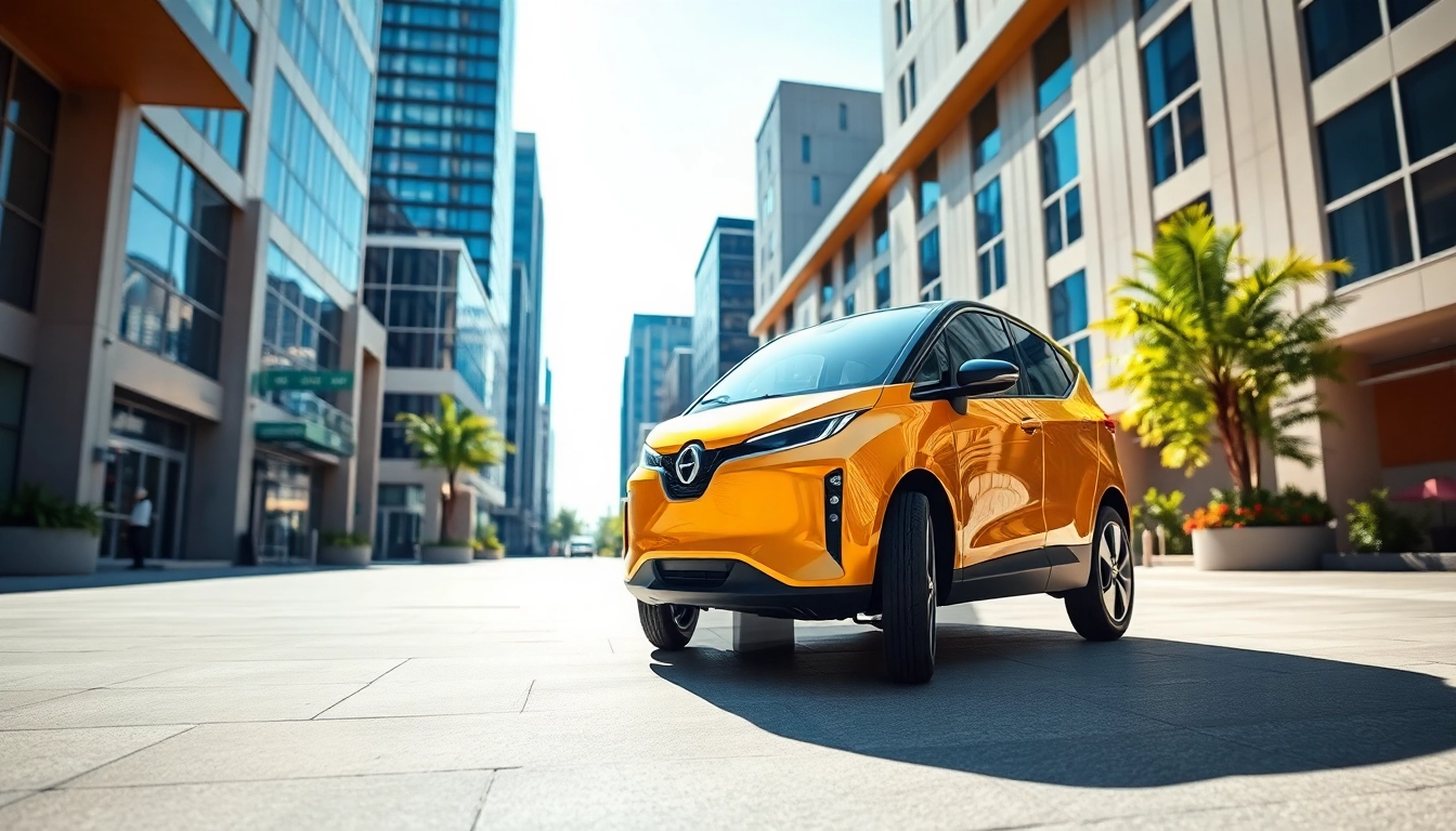 Fahrzeuge Elektroautos in einer modernen Stadtumgebung mit elegantem Design und elektrisierender Ausstrahlung.