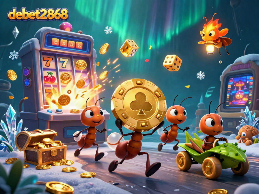 Experience the thrilling heist as ants carry a giant poker chip in the exciting world of debet2868.