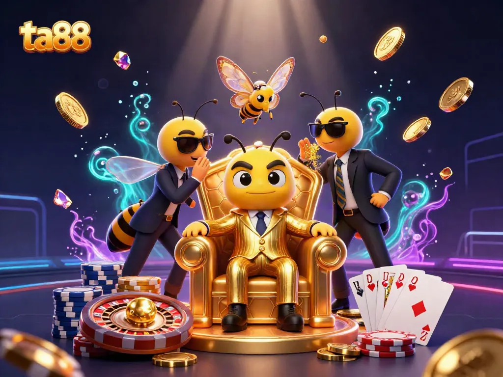 Experience thrilling gameplay with ta88's vibrant 3D casino scene featuring a mob boss and games.