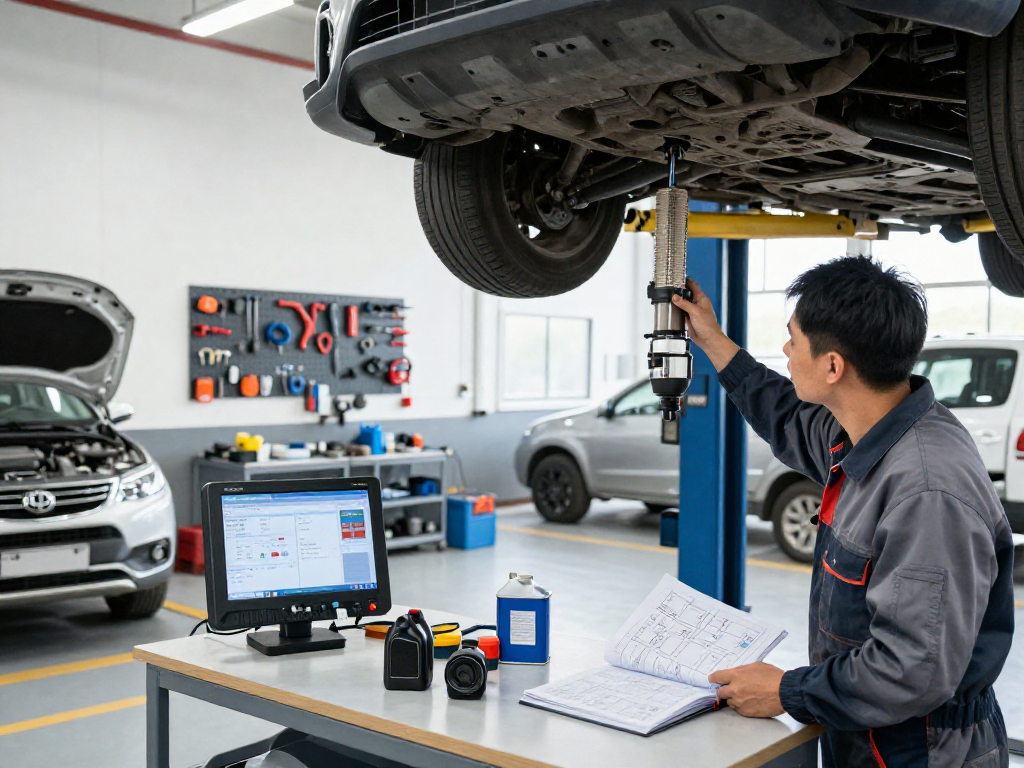 DPF Reinigung Laatzen in einer professionellen Werkstatt mit Techniker bei der Inspektion eines Dieselpartikelfilters.