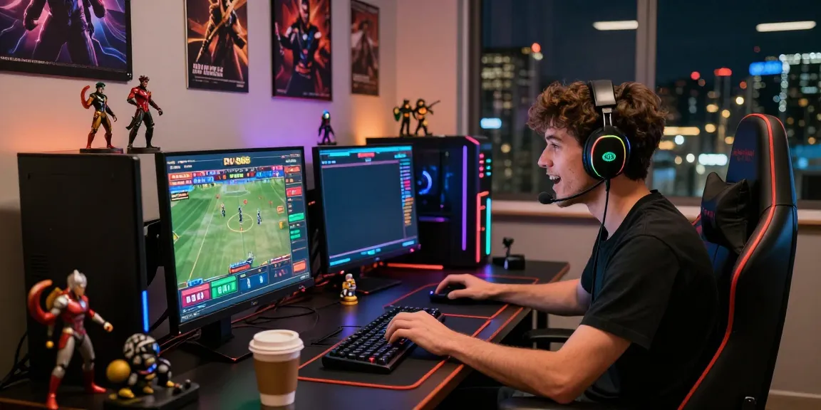 Player engaged in an online betting experience at DU88, showcasing a modern gaming setup with vibrant RGB lighting.