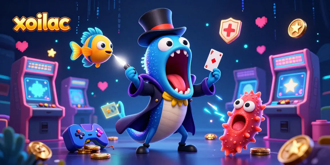 Xoilac combines vibrant gambling action with whimsical sea creatures performing magic.