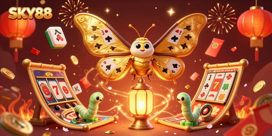 Engage with exciting gaming action at SKY88 casino featuring vibrant 3D illustrations.