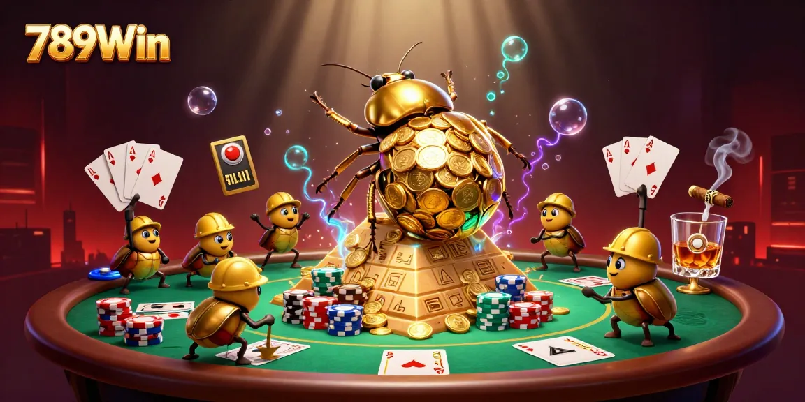 Experience thrilling gaming adventures with 789Win in this vibrant casino-themed illustration.